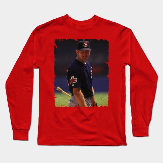 Jim Thome in Cleveland Guardians Long Sleeve T-Shirt by PESTA PORA